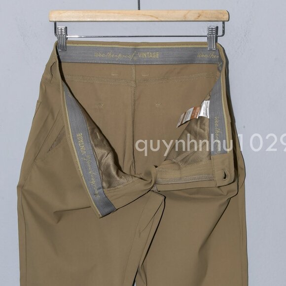 NWT Weatherproof Flex Flatfront  men pants in Tan - Picture 5 of 7